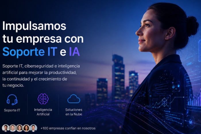 Profesional de soporte IT gestionando sistemas de una empresa